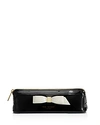 Ted Baker Casella Bow Pencil Case In Black/gold