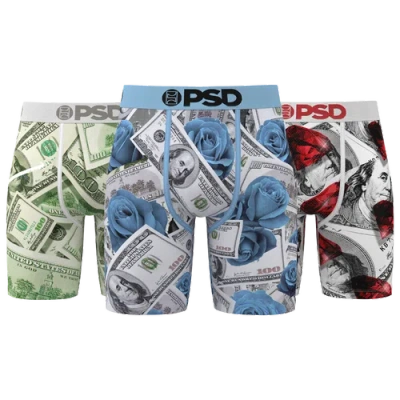 Psd Mens  Mad Money 3 Pack Underwear In Blue/green/red