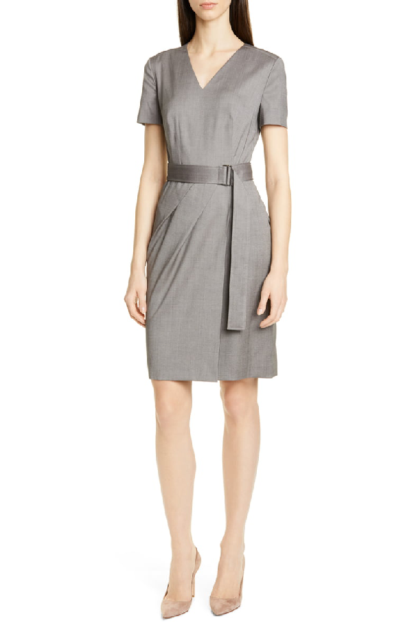 hugo boss grey dress