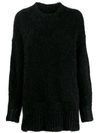 Isabel Marant Dayton Linen And Wool-blend Knitted Sweater In Black