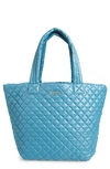 Mz Wallace Medium Metro Tote In Jade Quilted