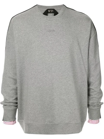 N°21 Sweatshirt Mit Logo In Grey