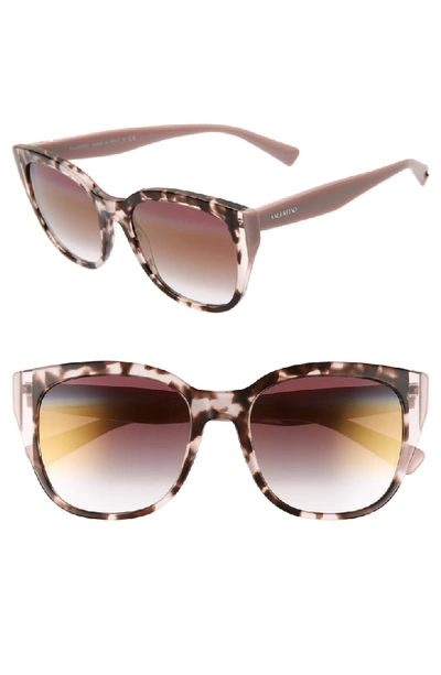 Valentino 54mm Sunglasses - Pink Havana/ Pink Gradient