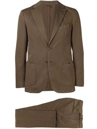 Dell'oglio Regular Two-piece Suit In Brown