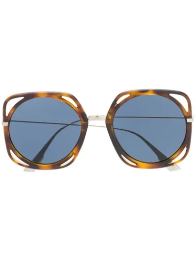 Dior Direction Square-frame Sunglasses In Brown