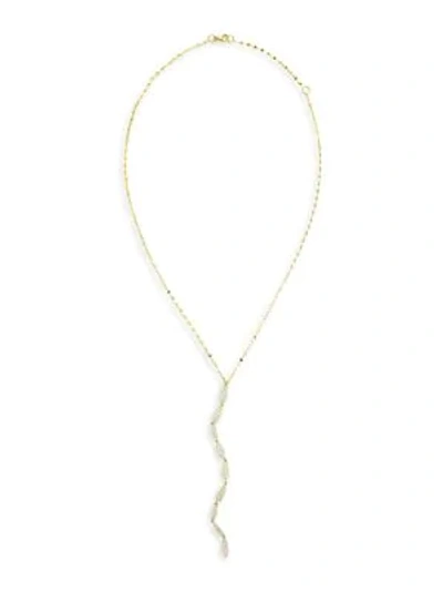Lana Jewelry Flawless 14k Yellow Gold & Diamond Oval Lariat Necklace