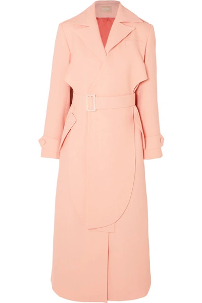 Materiel Layered Belted Twill Trench Coat In Blush