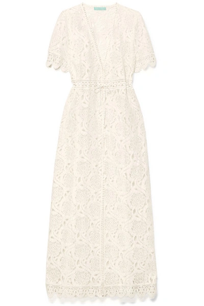Melissa Odabash Gabrielle Cotton-blend Corded Lace Dress In Cream