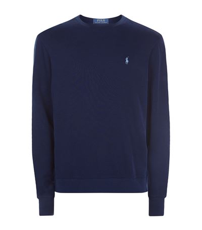 Polo Ralph Lauren Embroidered Logo Jersey Sweatshirt In Navy | ModeSens
