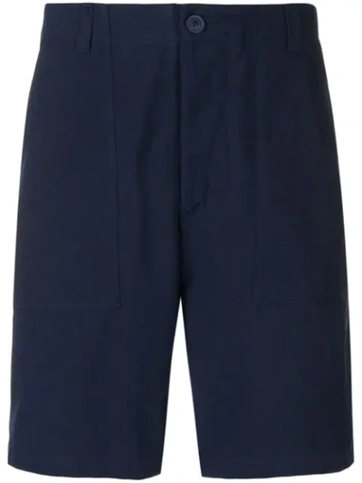 Maison Kitsuné Flap Pocket Shorts In Blue