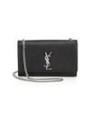 Saint Laurent Medium Kate Grained Leather Shoulder Bag In Black