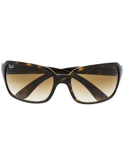 Ray Ban Tortoiseshell Wide Frame Sunglasses In Brown
