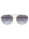 Ray Ban Aviator Sunglasses In Metallic