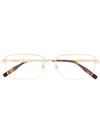 Montblanc Rectangular Frame Glasses In Brown