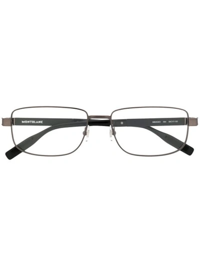 Montblanc Rectangular Frame Glasses In Black