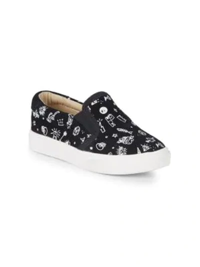 Akid Little Girl's & Girl's Liv Suede Sneakers In Black