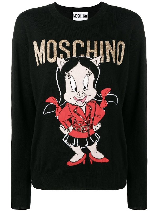 Moschino Looney Tunes Chinese New Year Sweater In Black | ModeSens