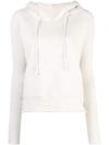 Nili Lotan Drawstring Hooded Sweatshirt In White