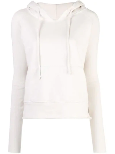 Nili Lotan Drawstring Hooded Sweatshirt In White