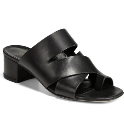 Via Spiga Women's Fae Leather Block Heel Sandals In Black