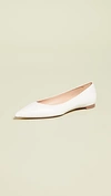 Sam Edelman Women's Sally Pointed Toe Suede Flats In Bright White Nappa Leather