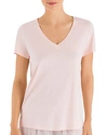 Hanro Sleep & Lounge Short Sleeve Tee In Light Blush