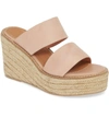 Alias Mae Kaara Espadrille Wedge Sandal In Blush Leather