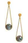 Dean Davidson Ipanema Drop Earrings In Labradorite/ Gold