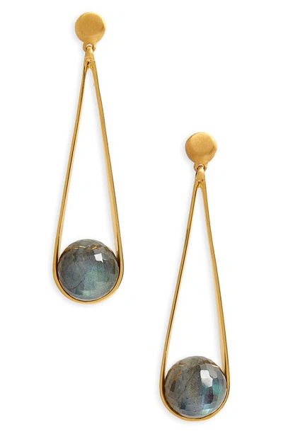 Dean Davidson Ipanema Drop Earrings In Labradorite/ Gold