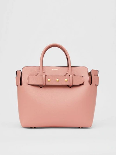Burberry The Small Leather Triple Stud Belt Bag In Ash Rose