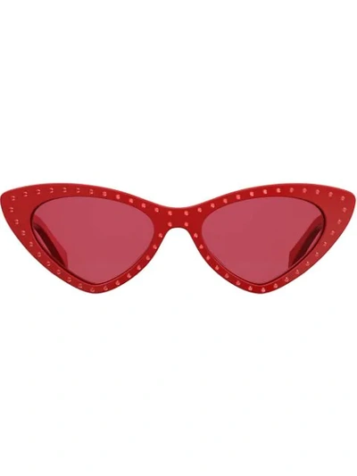 Moschino Eyewear Cat Eye Sunglesses In Red