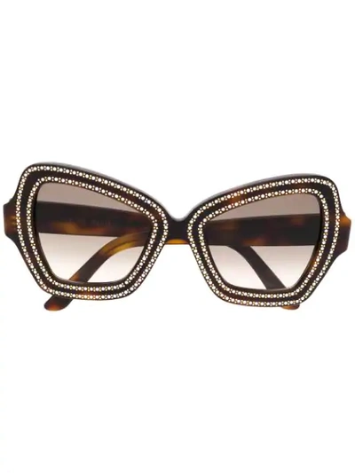 Celine Butterfly Sunglasses In Black