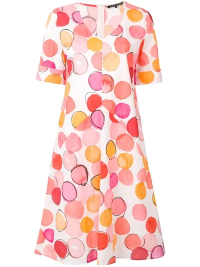 Luisa Cerano All-over Print Dress In White