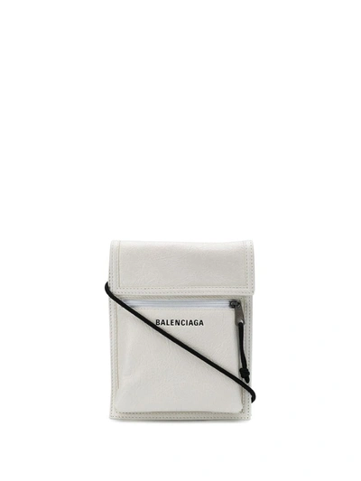 Balenciaga Explorer Pouch Crossbody Bag In White