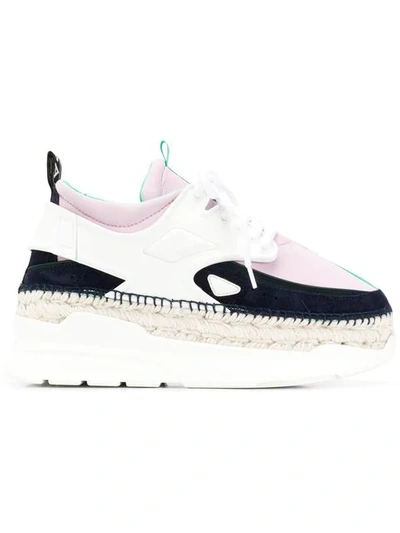 Kenzo K-lastic Espadrille Sneakers In Pink ,white