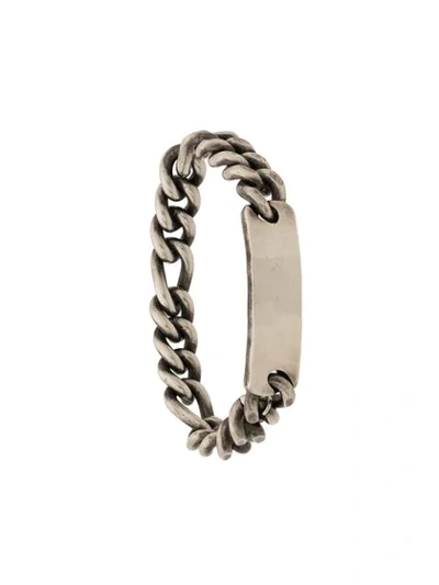 Werkstatt:münchen Chain Plaque Bracelet In Silver