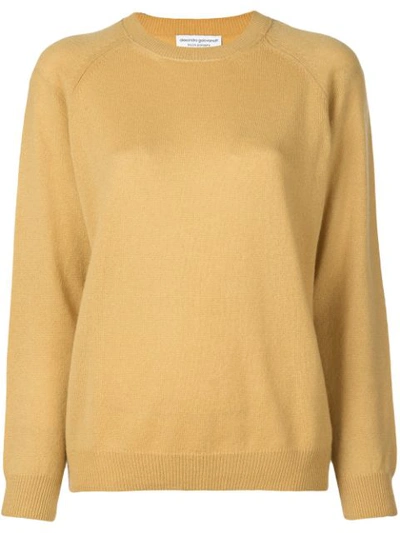 Alexandra Golovanoff Classic Crew Neck Sweater In Yellow