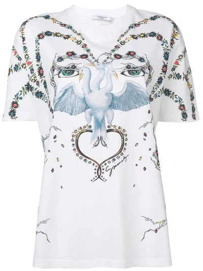 Givenchy Printed Cotton Jersey T-shirt In White