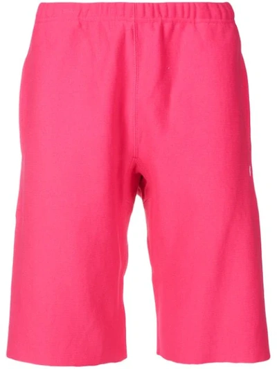 Champion Logo Knee-length Shorts In Pink