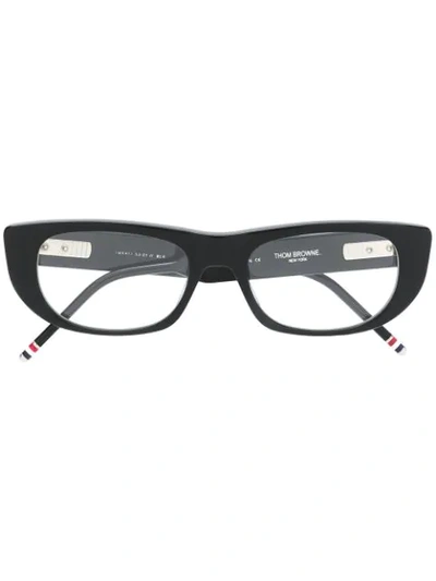 Thom Browne Rectangle Frame Optical Glasses In Black