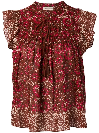 Ulla Johnson Floral Blouse - Brown