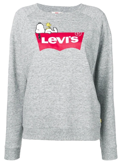 Levi's Logo Sweatshirt - Grau In Grey