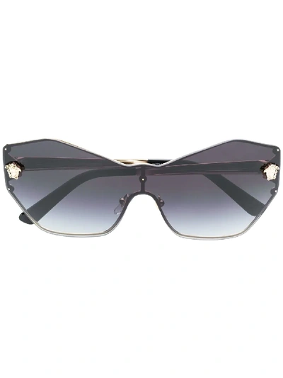 Versace Eyewear Glam Medusa Shiel Sunglasses - Black