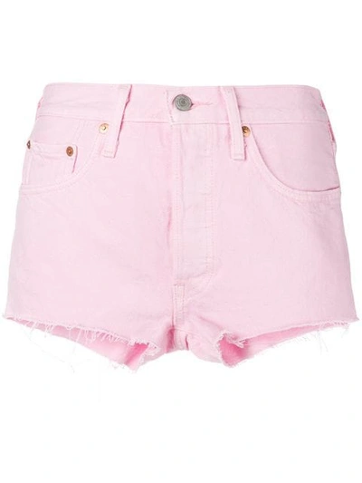 Levi's High-waisted Denim Shorts In Pink