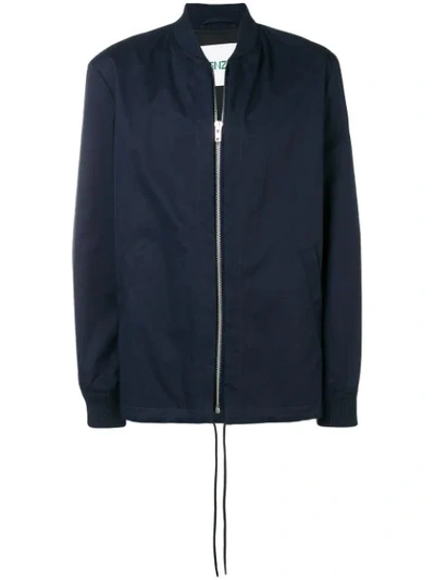 Kenzo Tiger Cotton Jacket In Blue