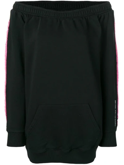 Marcelo Burlon County Of Milan Layered Sweatshirt Dress In Black