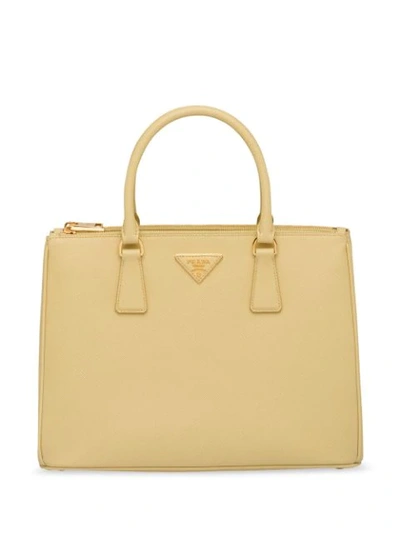 Prada Galleria Medium Tote Bag In Yellow
