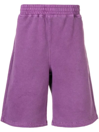 Stussy Embroidered Logo Shorts In Purple