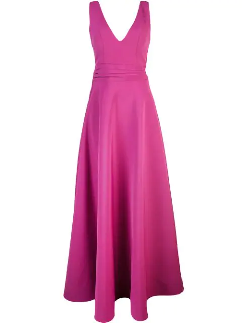 Nha Khanh V-neck Gown In Pink | ModeSens