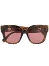 Fendi Oversized Sunglasses In Brown